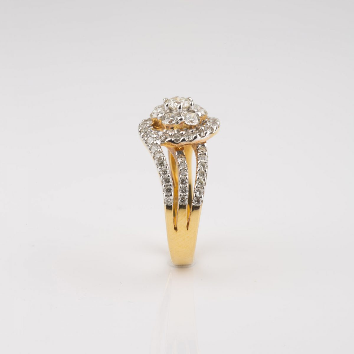 Diamond Cluster Gold Ring - Image 9