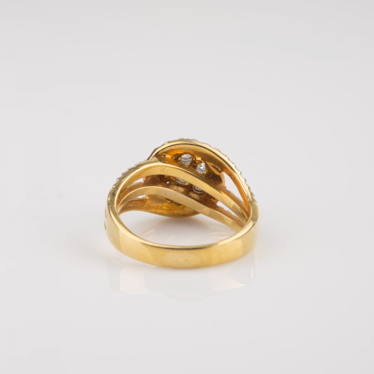 Diamond Cluster Gold Ring - Image 12