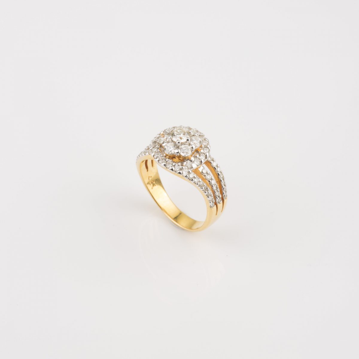 Diamond Cluster Gold Ring