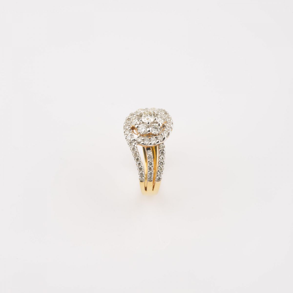 Diamond Cluster Gold Ring - Image 7