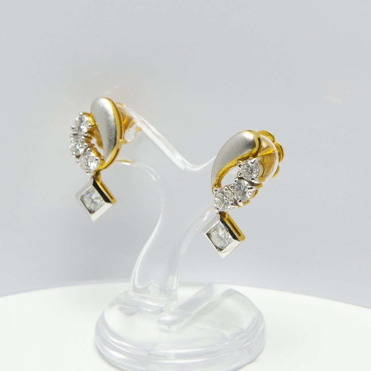 Gold and Diamond Earrings