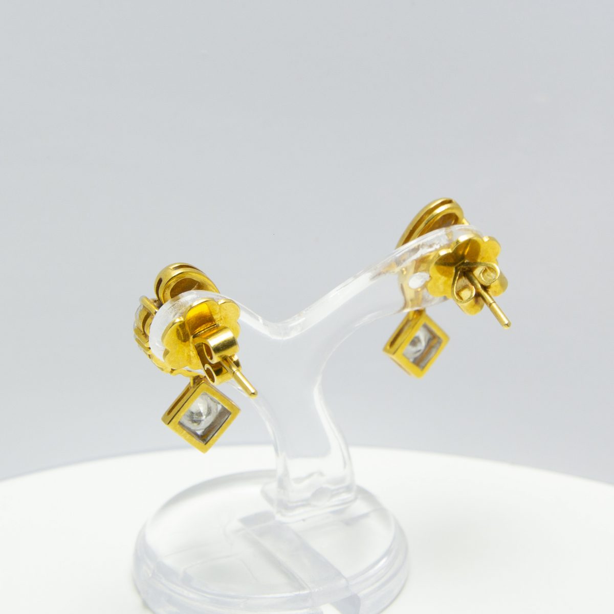 Gold and Diamond Earrings - Image 3