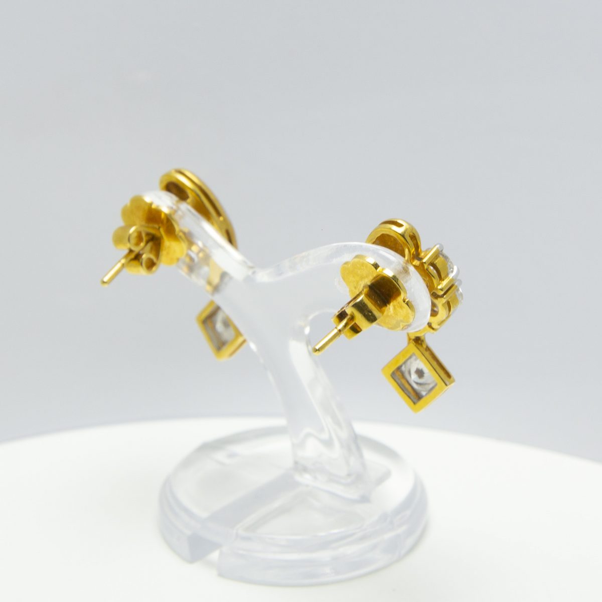 Gold and Diamond Earrings - Image 4