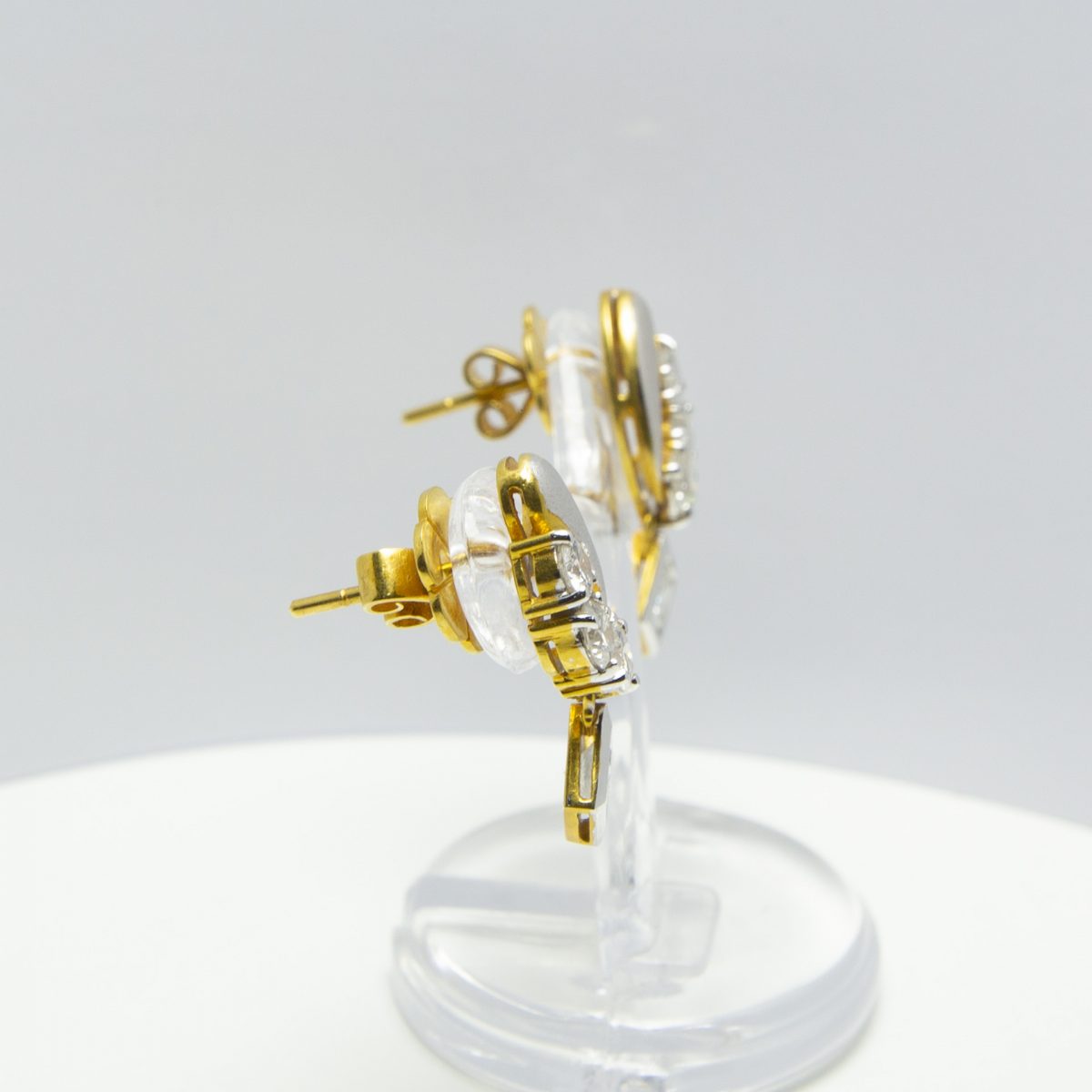 Gold and Diamond Earrings - Image 5