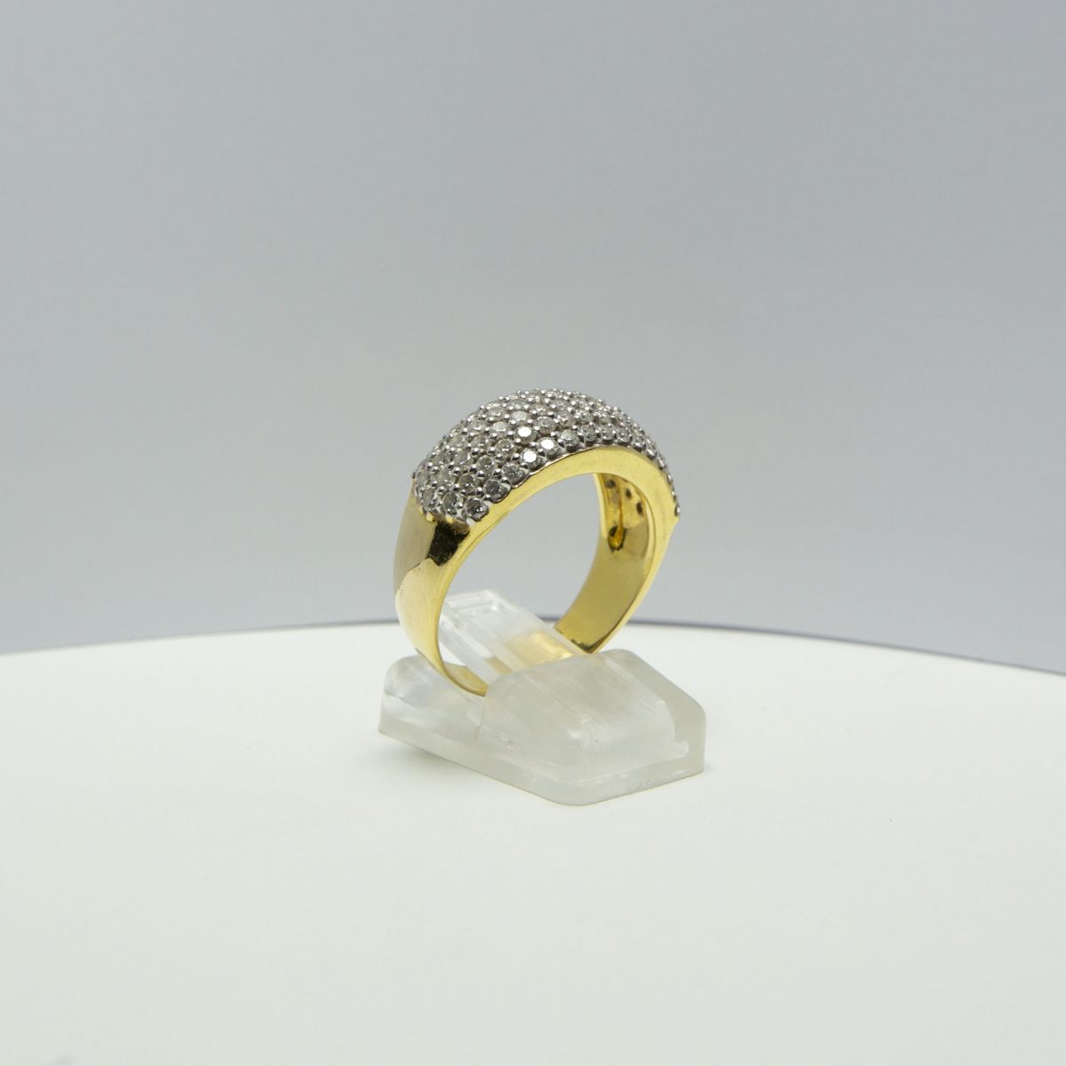 Diamond Cluster Gold Ring - Image 8
