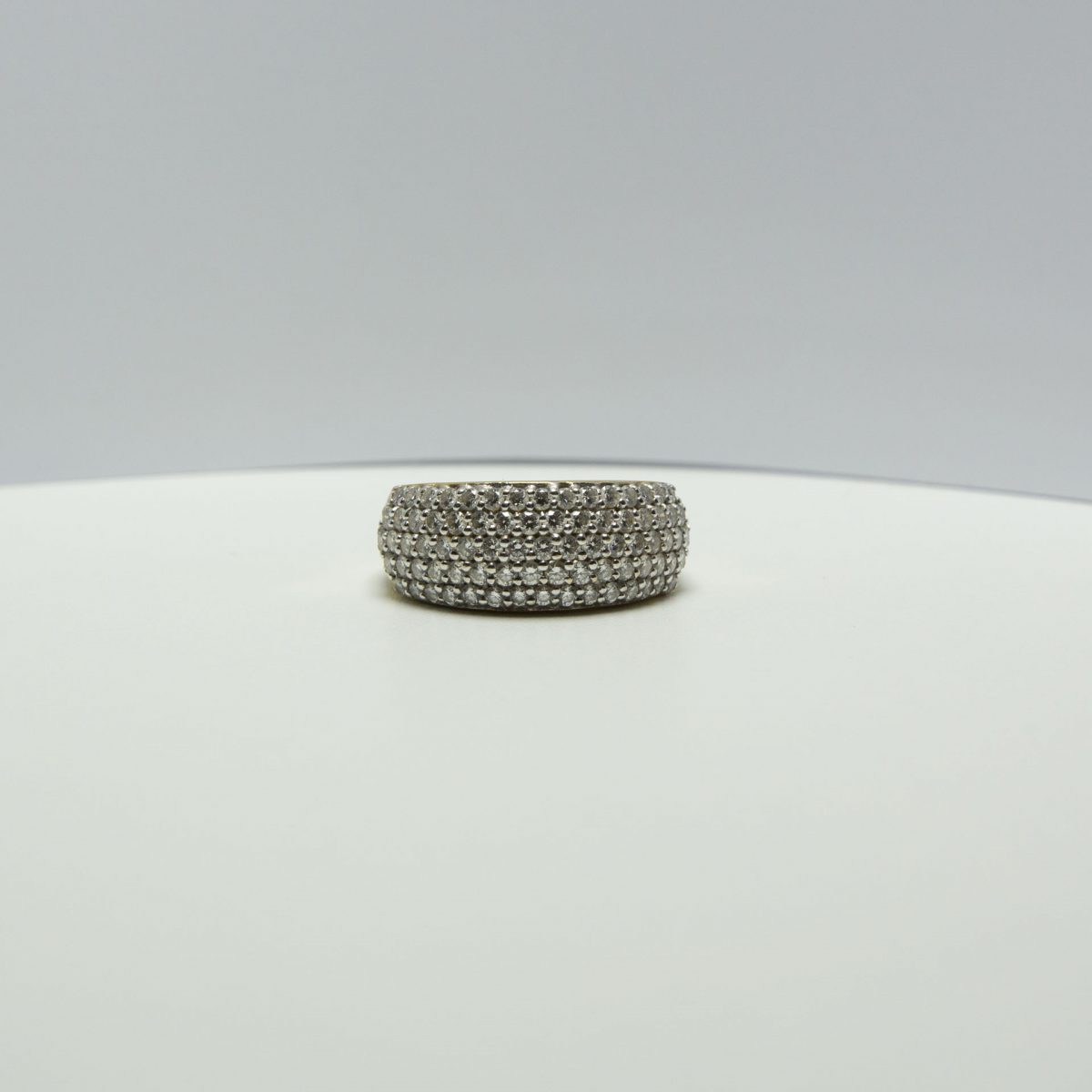 Diamond Cluster Gold Ring - Image 9