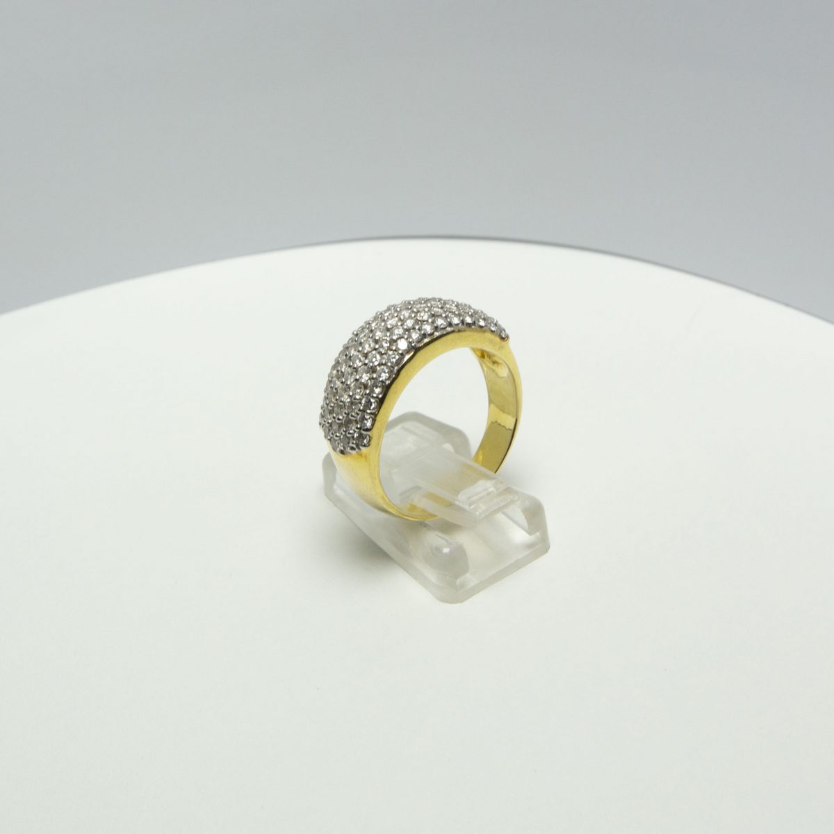 Diamond Cluster Gold Ring - Image 3