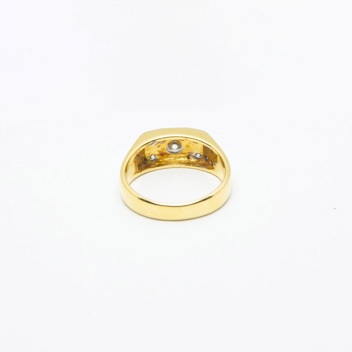 Men's Gold Ring with Diamonds - Image 9