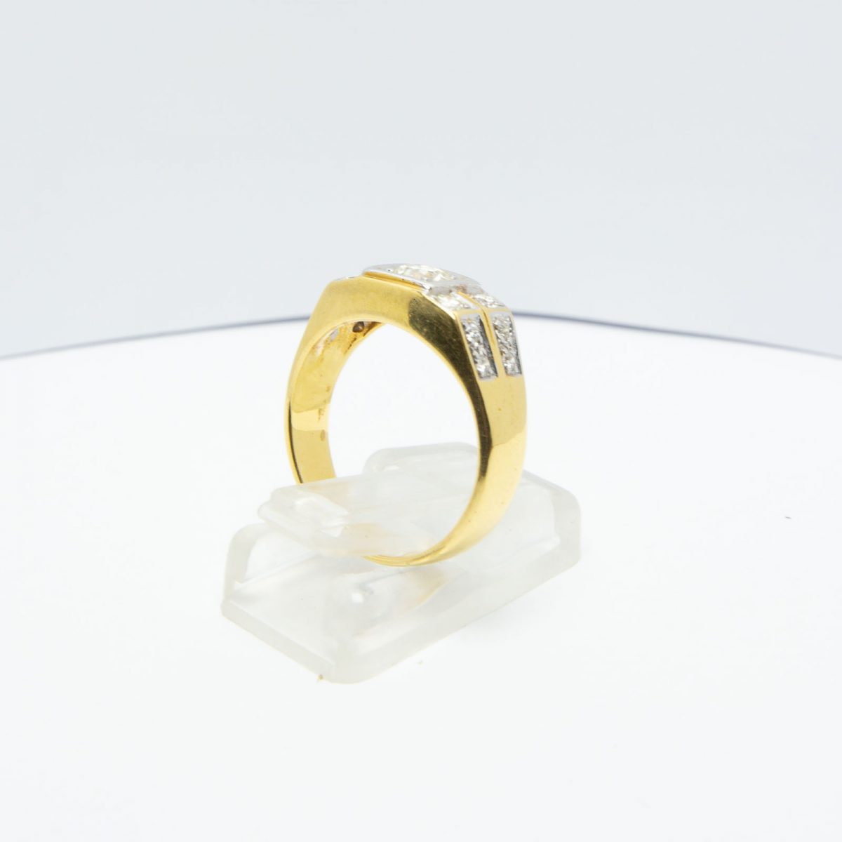 Men's Gold Ring with Diamonds - Image 6